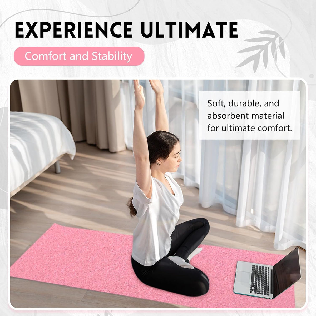 4 Pack 72" x 24" Hot Yoga Towel Non Slip Microfiber Mat Towel Sweat Absorbent Soft Pilates Mat Essentials for Hot Yoga Pilates Exercise(Light Grey)