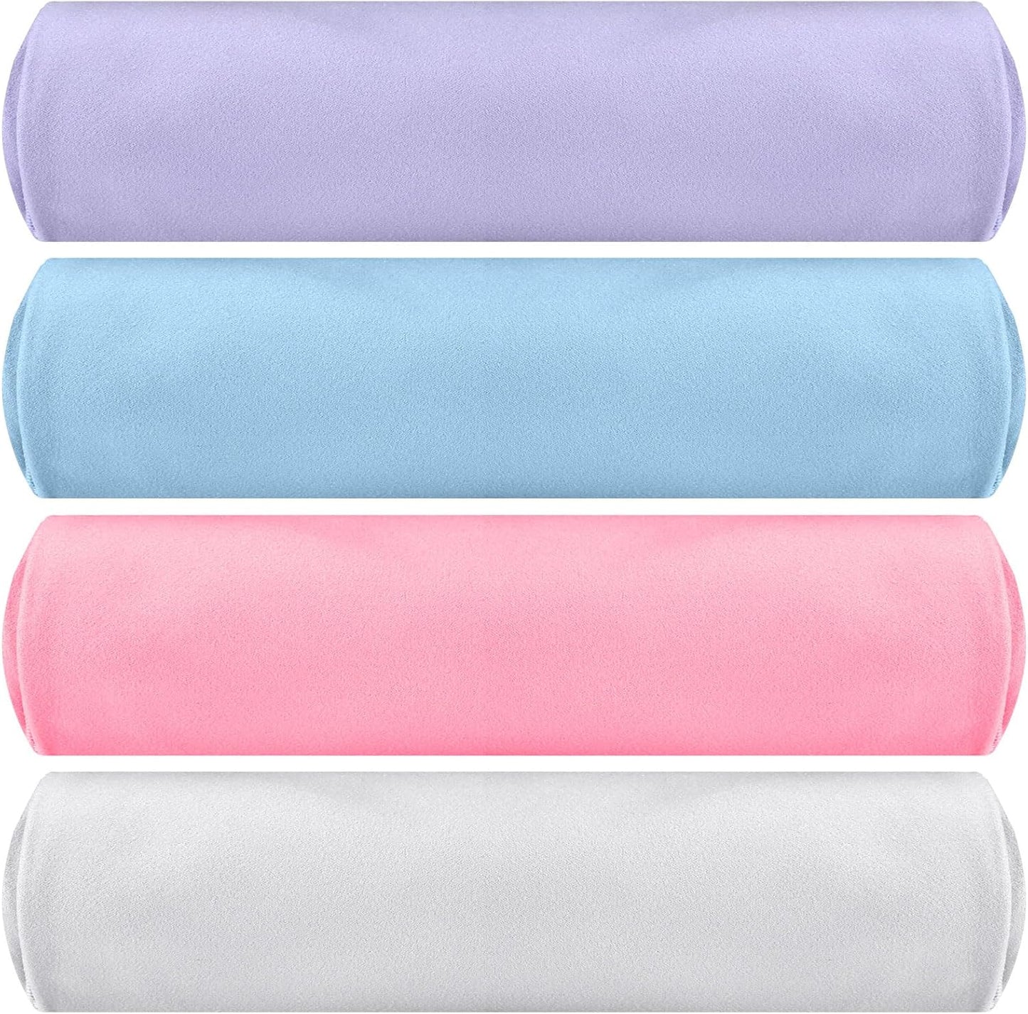 4 Pack 72" x 24" Hot Yoga Towel Non Slip Microfiber Mat Towel Sweat Absorbent Soft Pilates Mat Essentials for Hot Yoga Pilates Exercise(Light Grey)
