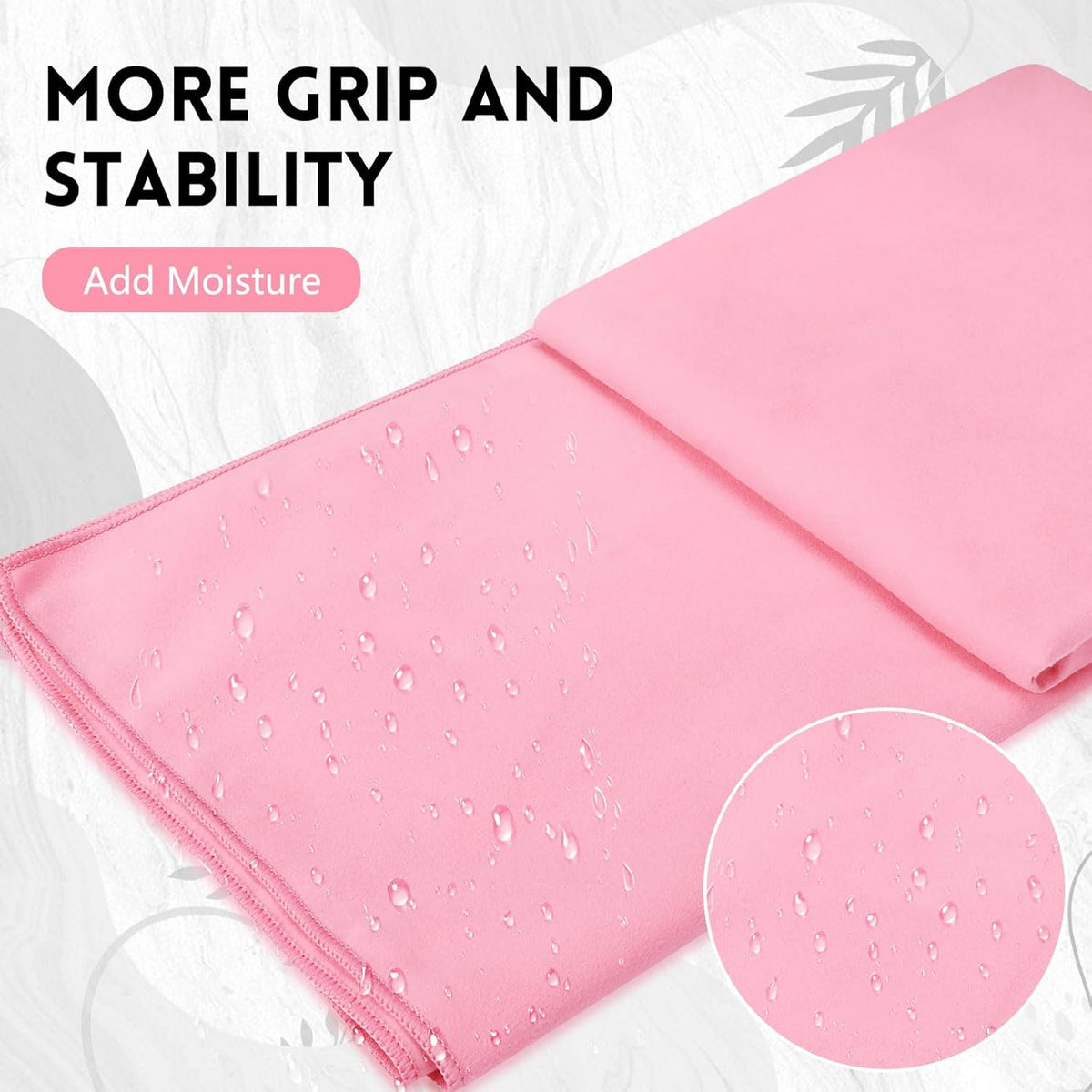 4 Pack 72" x 24" Hot Yoga Towel Non Slip Microfiber Mat Towel Sweat Absorbent Soft Pilates Mat Essentials for Hot Yoga Pilates Exercise(Light Grey)