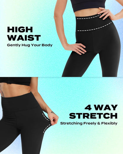 Capri Leggings for Women - Tummy Control High Waisted Soft Yoga Pants for Gym Workout