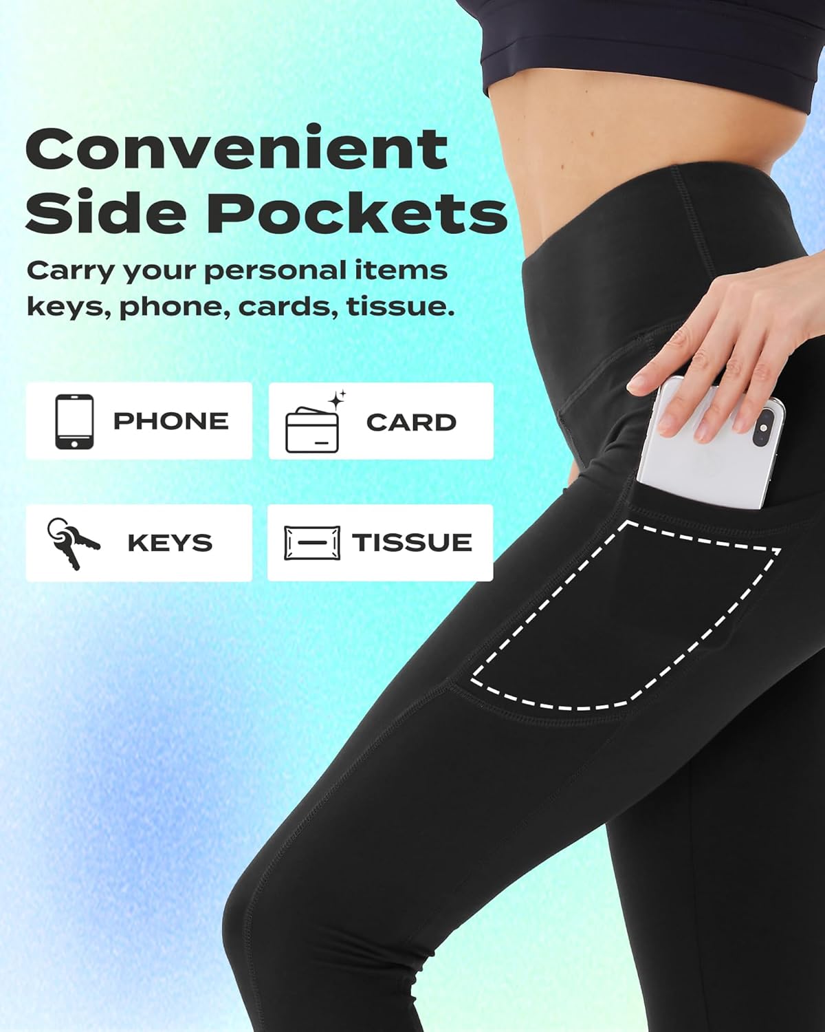 Capri Leggings for Women - Tummy Control High Waisted Soft Yoga Pants for Gym Workout