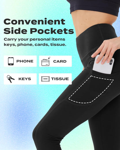 Capri Leggings for Women - Tummy Control High Waisted Soft Yoga Pants for Gym Workout