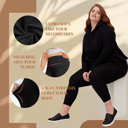 Capri Leggings for Women - Tummy Control High Waisted Soft Yoga Pants for Gym Workout