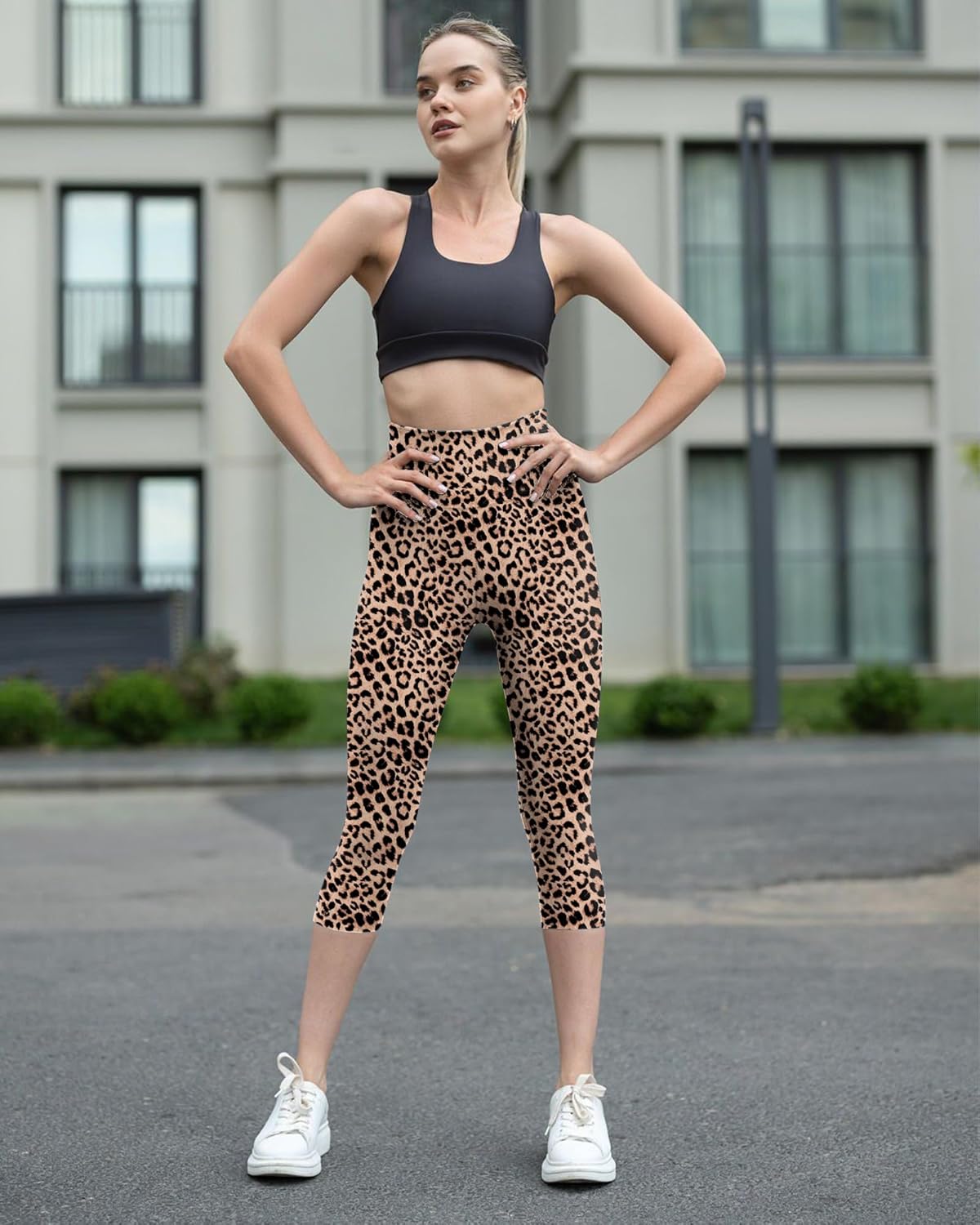 Capri Leggings for Women - Tummy Control High Waisted Soft Yoga Pants for Gym Workout