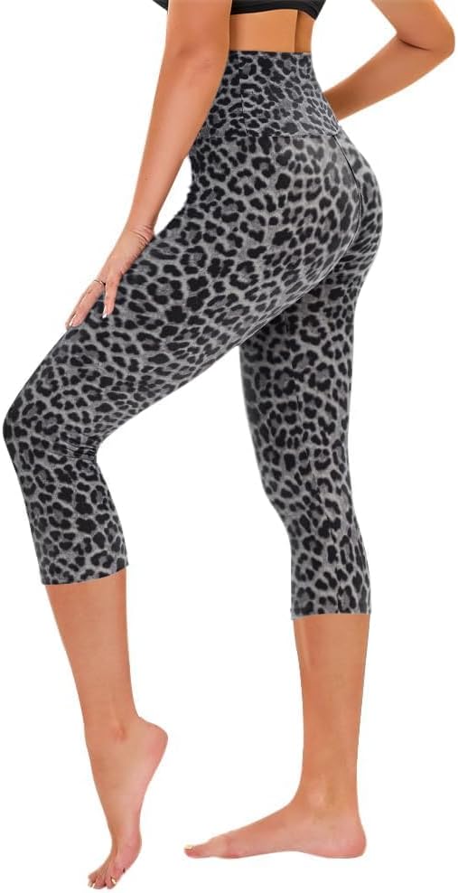 Capri Leggings for Women - Tummy Control High Waisted Soft Yoga Pants for Gym Workout