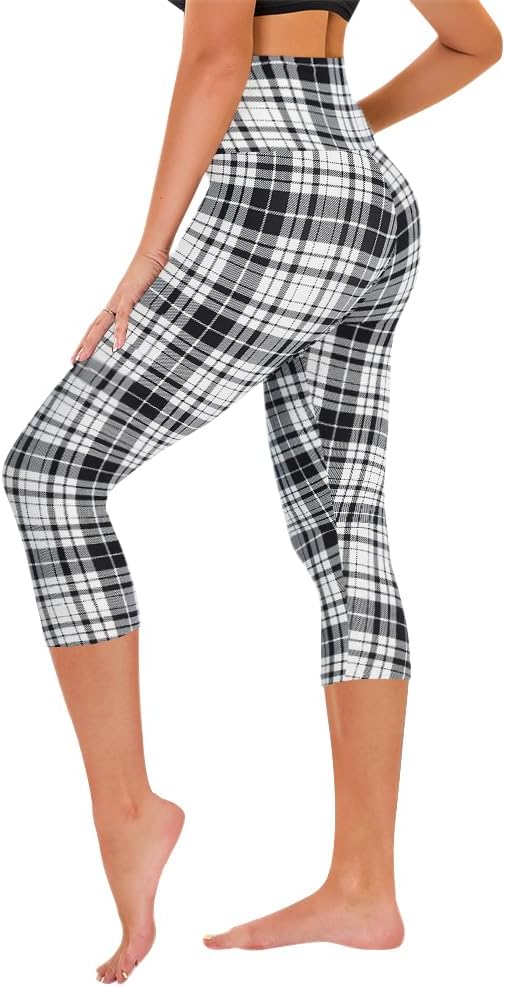 Capri Leggings for Women - Tummy Control High Waisted Soft Yoga Pants for Gym Workout
