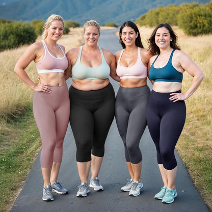 Capri Leggings for Women - Tummy Control High Waisted Soft Yoga Pants for Gym Workout