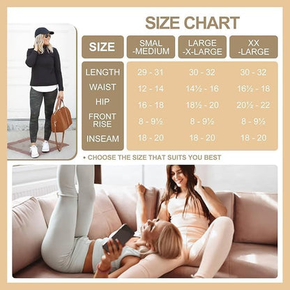Capri Leggings for Women - Tummy Control High Waisted Soft Yoga Pants for Gym Workout