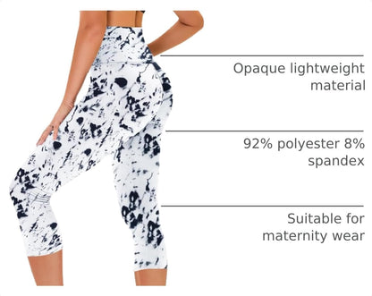 Capri Leggings for Women - Tummy Control High Waisted Soft Yoga Pants for Gym Workout
