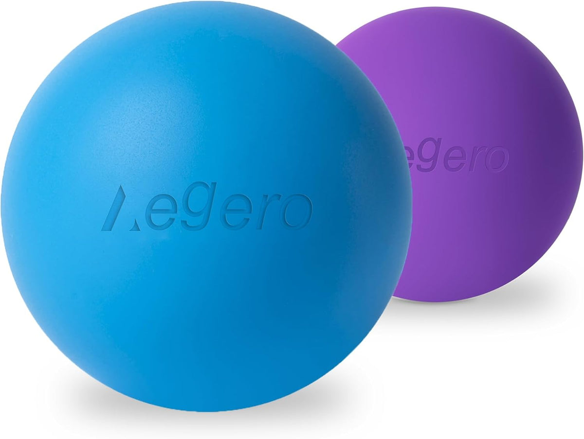 Massage Lacrosse Balls for Myofascial Release,Yoga Deep Tissue Massage,Trigger Point Therapy and Foot Plantar Fasciitis,Muscle Soreness Massager Ball (2Pack,Deep Blue and Purple)