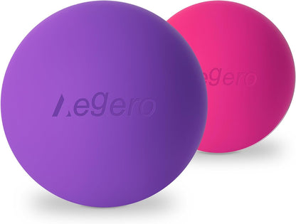 Massage Lacrosse Balls for Myofascial Release,Yoga Deep Tissue Massage,Trigger Point Therapy and Foot Plantar Fasciitis,Muscle Soreness Massager Ball (2Pack,Deep Blue and Purple)