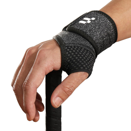 Wrist Brace with Soft Thumb Opening for Mild Carpal Tunnel Relief Tendonitis Arthritis Sprains (Not for Thumb), Compression Wrist Brace for Left Hand, Adjustable Wrist Support Wrap, 1 Unit