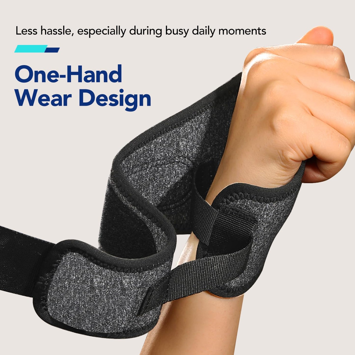 Wrist Brace with Soft Thumb Opening for Mild Carpal Tunnel Relief Tendonitis Arthritis Sprains (Not for Thumb), Compression Wrist Brace for Left Hand, Adjustable Wrist Support Wrap, 1 Unit