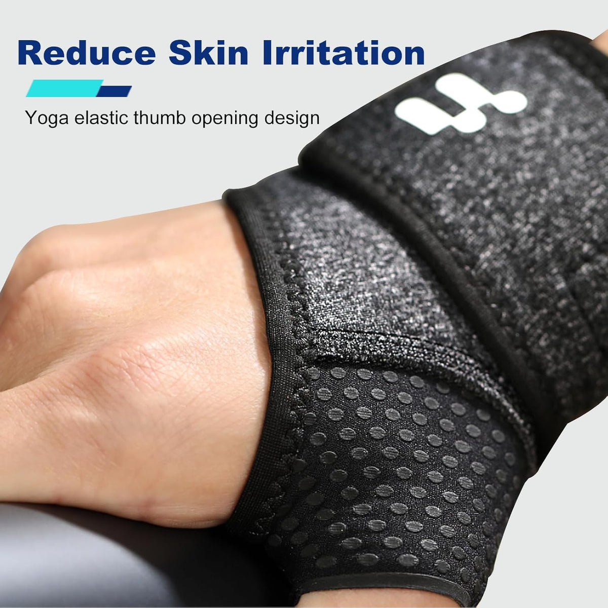Wrist Brace with Soft Thumb Opening for Mild Carpal Tunnel Relief Tendonitis Arthritis Sprains (Not for Thumb), Compression Wrist Brace for Left Hand, Adjustable Wrist Support Wrap, 1 Unit