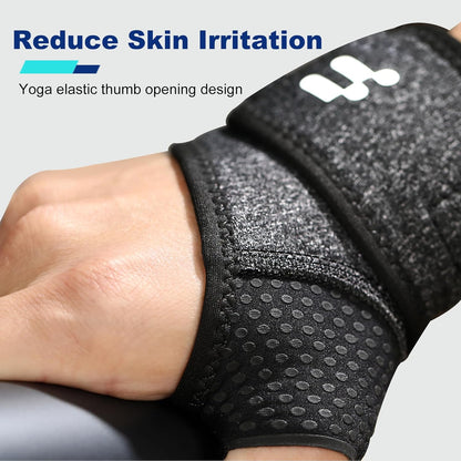 Wrist Brace with Soft Thumb Opening for Mild Carpal Tunnel Relief Tendonitis Arthritis Sprains (Not for Thumb), Compression Wrist Brace for Left Hand, Adjustable Wrist Support Wrap, 1 Unit
