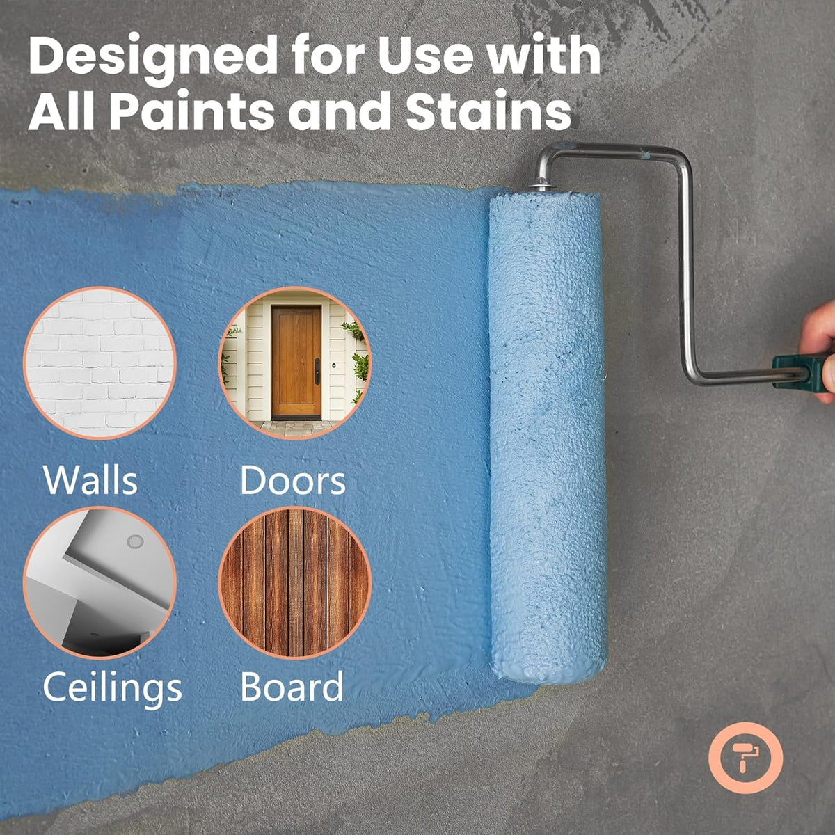 Paint Roller Kit, 9 Pack 6 Inch High Density Foam Paint Roller, Paint Tray with Liner, Mini Paint Rollers for Painting Walls, Small Paint Roller Tray Set