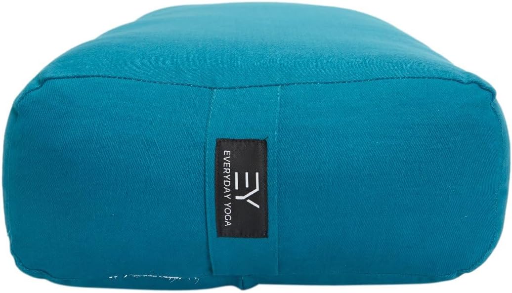 Premium Bolster, Soft & Supportive Meditation Pillow with Carry Handle, Lightweight Cushion for Restorative Yoga & Relaxation (Multi-Color)