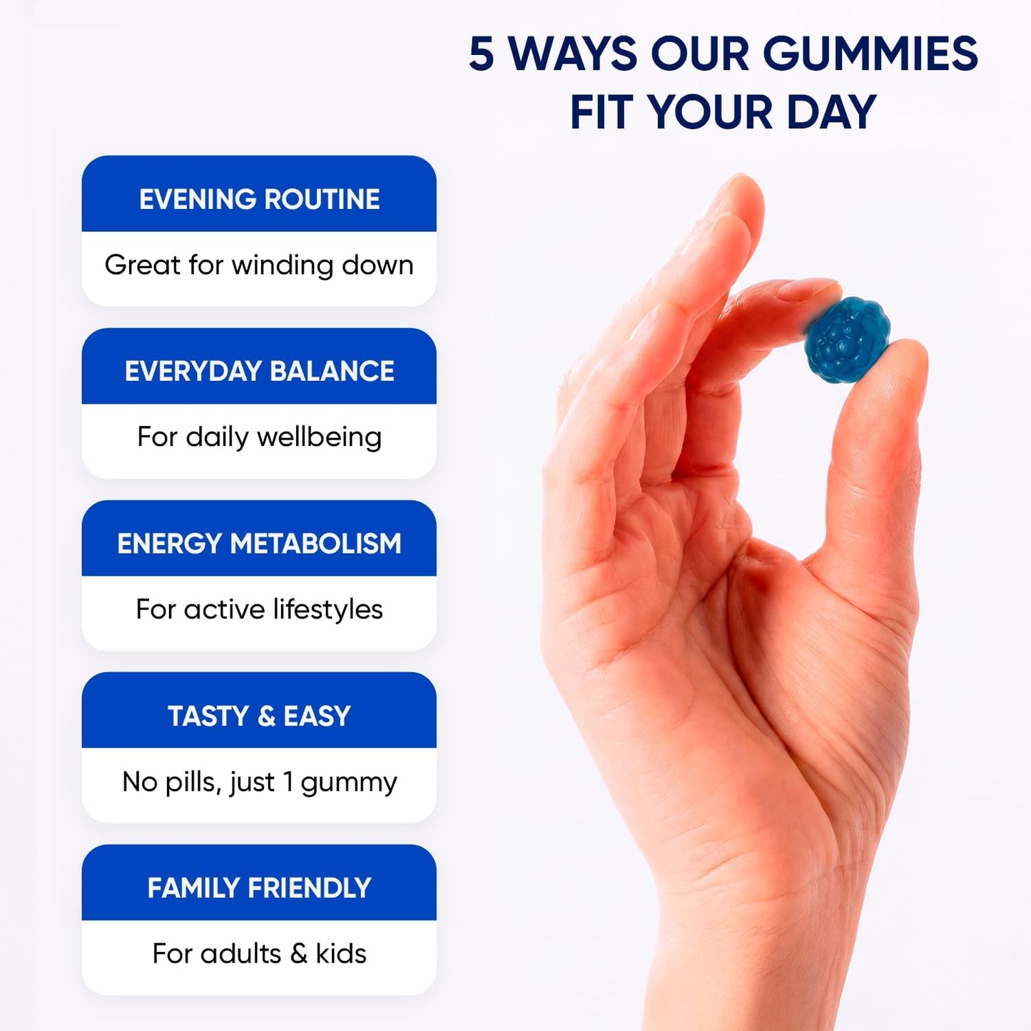 Magnesium Glycinate Gummies 400mg, High Absorption Magnesium Supplement for Women, Men and Kids, Muscle Support and Relaxation, Sugar Free, Vegan, 60 Days Supply
