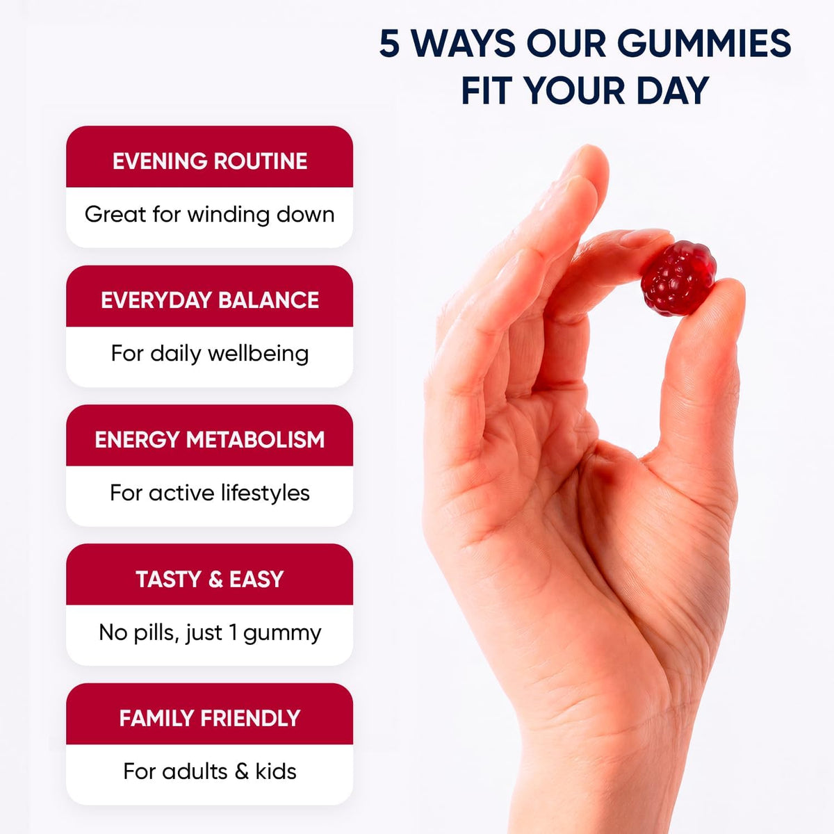 Magnesium Glycinate Gummies 400mg, High Absorption Magnesium Supplement for Women, Men and Kids, Muscle Support and Relaxation, Sugar Free, Vegan, 60 Days Supply
