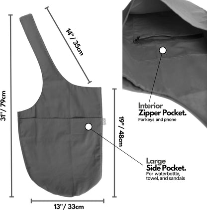 Yoga Mat Bag | The ORIGINAL YogiiiTote | Yoga Mat Carrier Tote Sling w/Large Side Pocket & Zipper Pocket | Fits Most Size Mats