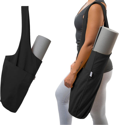 Yoga Mat Bag | The ORIGINAL YogiiiTote | Yoga Mat Carrier Tote Sling w/Large Side Pocket & Zipper Pocket | Fits Most Size Mats
