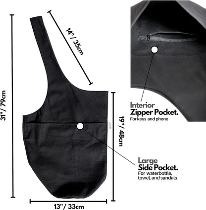 Yoga Mat Bag | The ORIGINAL YogiiiTote | Yoga Mat Carrier Tote Sling w/Large Side Pocket & Zipper Pocket | Fits Most Size Mats