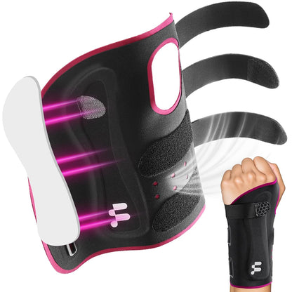 Ultra Thin Carpal Tunnel Wrist Brace - Breathable Yoga Fabric with S-Splints for Pain Relief, Tendonitis, Typing & Sleeping, Injury Recovery (Right Hand, S)