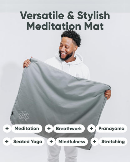 Zabuton Meditation Mat - Cotton Filled Yoga and Meditation Pad - Zabuton Meditation Cushion for Kneeling and Sitting Support - Large Rectangular Sitting Floor Pillow for Bench or Zafu