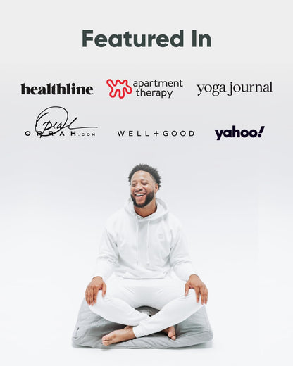 Zabuton Meditation Mat - Cotton Filled Yoga and Meditation Pad - Zabuton Meditation Cushion for Kneeling and Sitting Support - Large Rectangular Sitting Floor Pillow for Bench or Zafu