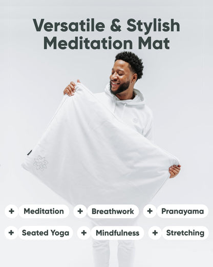Zabuton Meditation Mat - Cotton Filled Yoga and Meditation Pad - Zabuton Meditation Cushion for Kneeling and Sitting Support - Large Rectangular Sitting Floor Pillow for Bench or Zafu