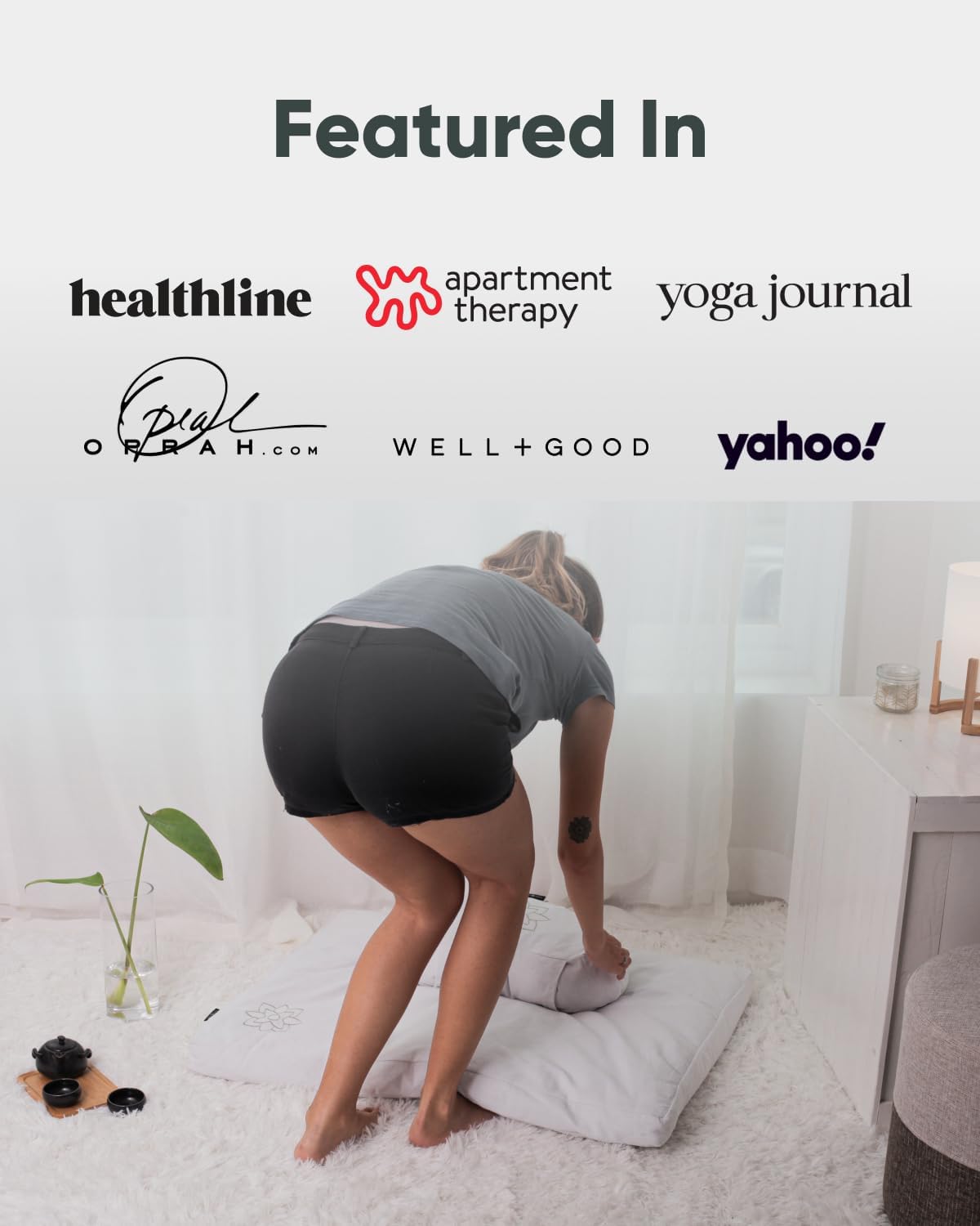 Zabuton Meditation Mat - Cotton Filled Yoga and Meditation Pad - Zabuton Meditation Cushion for Kneeling and Sitting Support - Large Rectangular Sitting Floor Pillow for Bench or Zafu