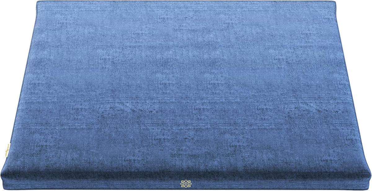 Zabuton Meditation Mat - Cotton Filled Yoga and Meditation Pad - Zabuton Meditation Cushion for Kneeling and Sitting Support - Large Rectangular Sitting Floor Pillow for Bench or Zafu