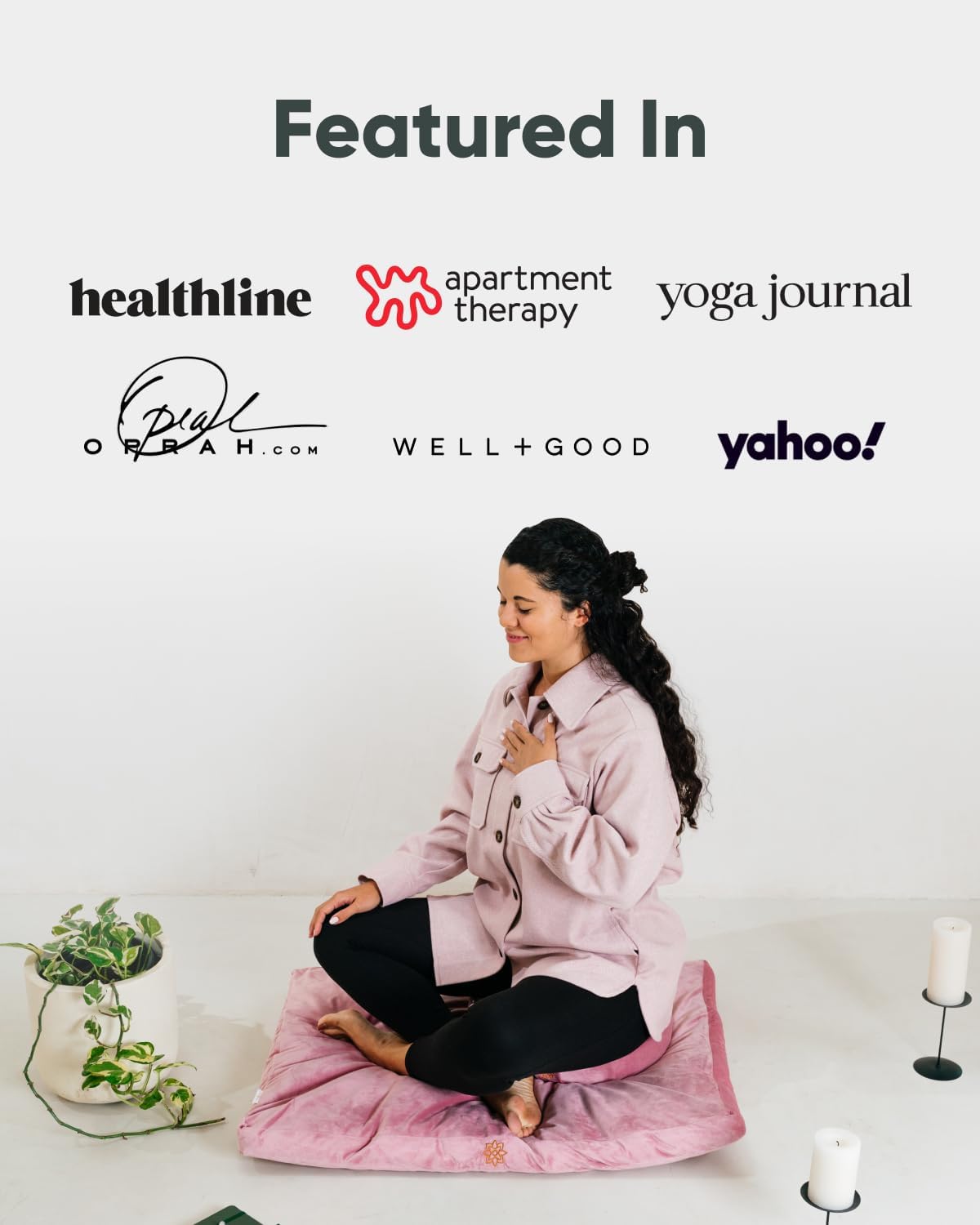 Zabuton Meditation Mat - Cotton Filled Yoga and Meditation Pad - Zabuton Meditation Cushion for Kneeling and Sitting Support - Large Rectangular Sitting Floor Pillow for Bench or Zafu