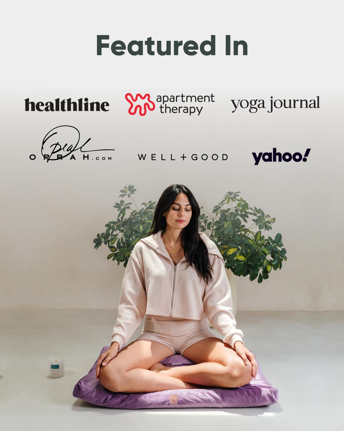 Zabuton Meditation Mat - Cotton Filled Yoga and Meditation Pad - Zabuton Meditation Cushion for Kneeling and Sitting Support - Large Rectangular Sitting Floor Pillow for Bench or Zafu