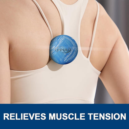 Lacrosse Ball Massage Ball for Myofascial & Trigger Point Release, Muscle Knots, Yoga Therapy – Improves Joint Mobility & Relieves Pain – Back, Neck, Chest, HIPS, Legs – 2.5-Inch Solid Blue Rubber