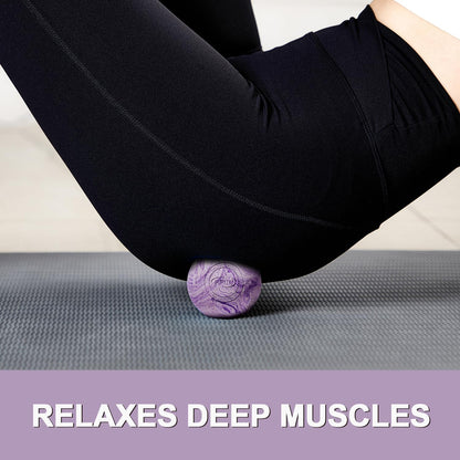 Lacrosse Ball Massage Ball for Myofascial & Trigger Point Release, Muscle Knots, Yoga Therapy – Improves Joint Mobility & Relieves Pain – Back, Neck, Chest, HIPS, Legs – 2.5-Inch Solid Blue Rubber