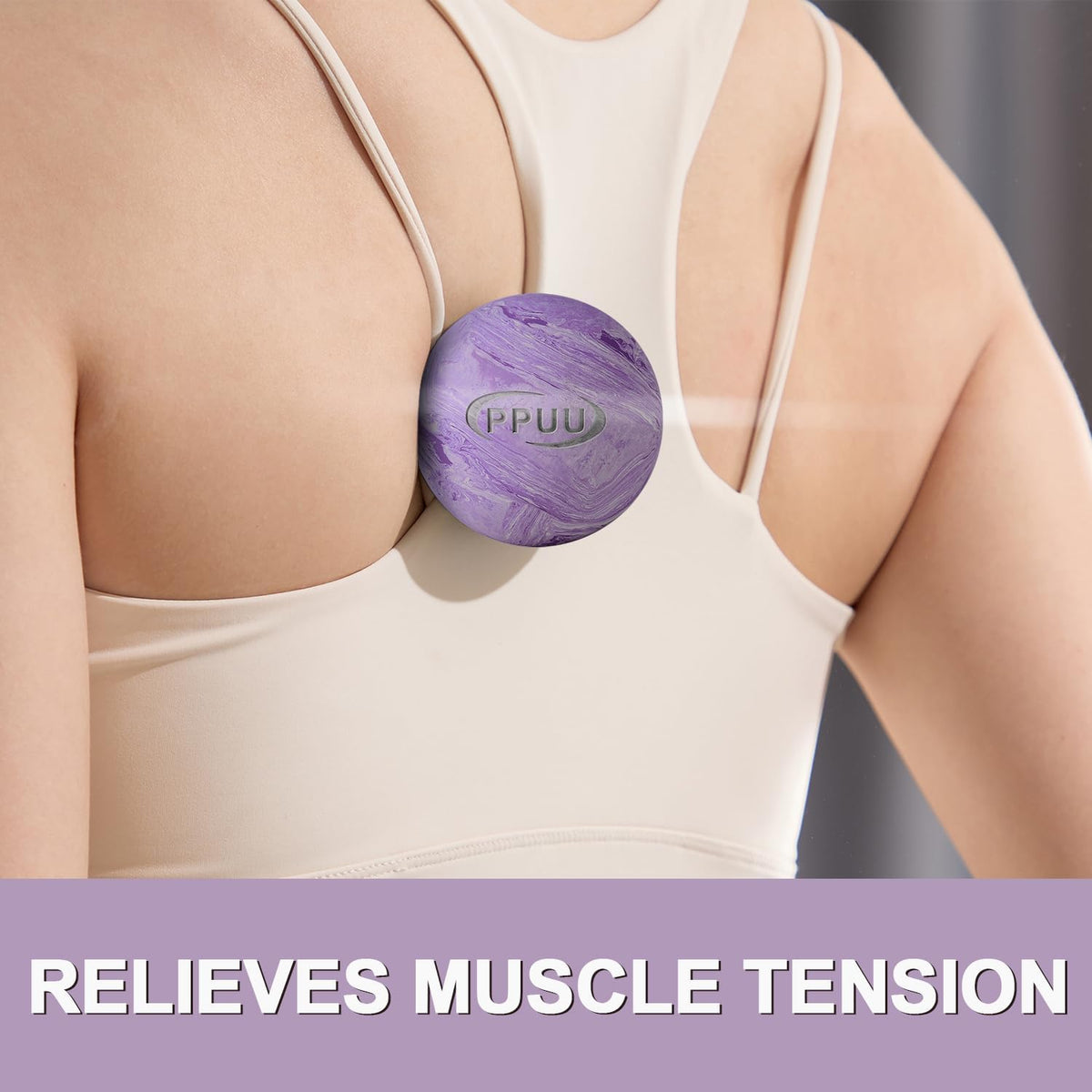 Lacrosse Ball Massage Ball for Myofascial & Trigger Point Release, Muscle Knots, Yoga Therapy – Improves Joint Mobility & Relieves Pain – Back, Neck, Chest, HIPS, Legs – 2.5-Inch Solid Blue Rubber