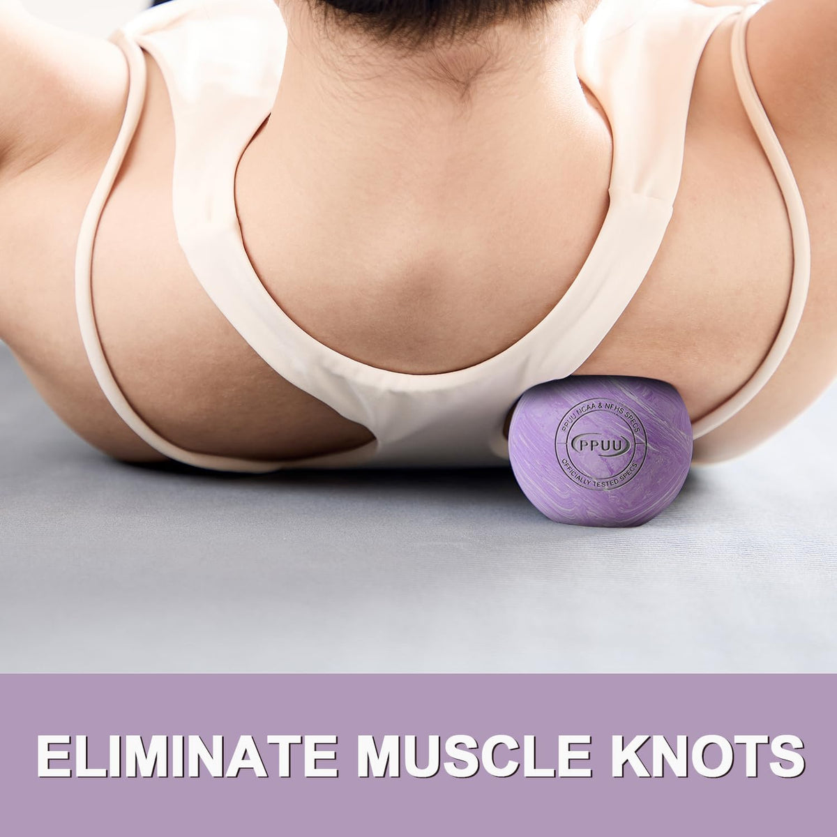 Lacrosse Ball Massage Ball for Myofascial & Trigger Point Release, Muscle Knots, Yoga Therapy – Improves Joint Mobility & Relieves Pain – Back, Neck, Chest, HIPS, Legs – 2.5-Inch Solid Blue Rubber