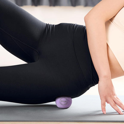 Lacrosse Ball Massage Ball for Myofascial & Trigger Point Release, Muscle Knots, Yoga Therapy – Improves Joint Mobility & Relieves Pain – Back, Neck, Chest, HIPS, Legs – 2.5-Inch Solid Blue Rubber