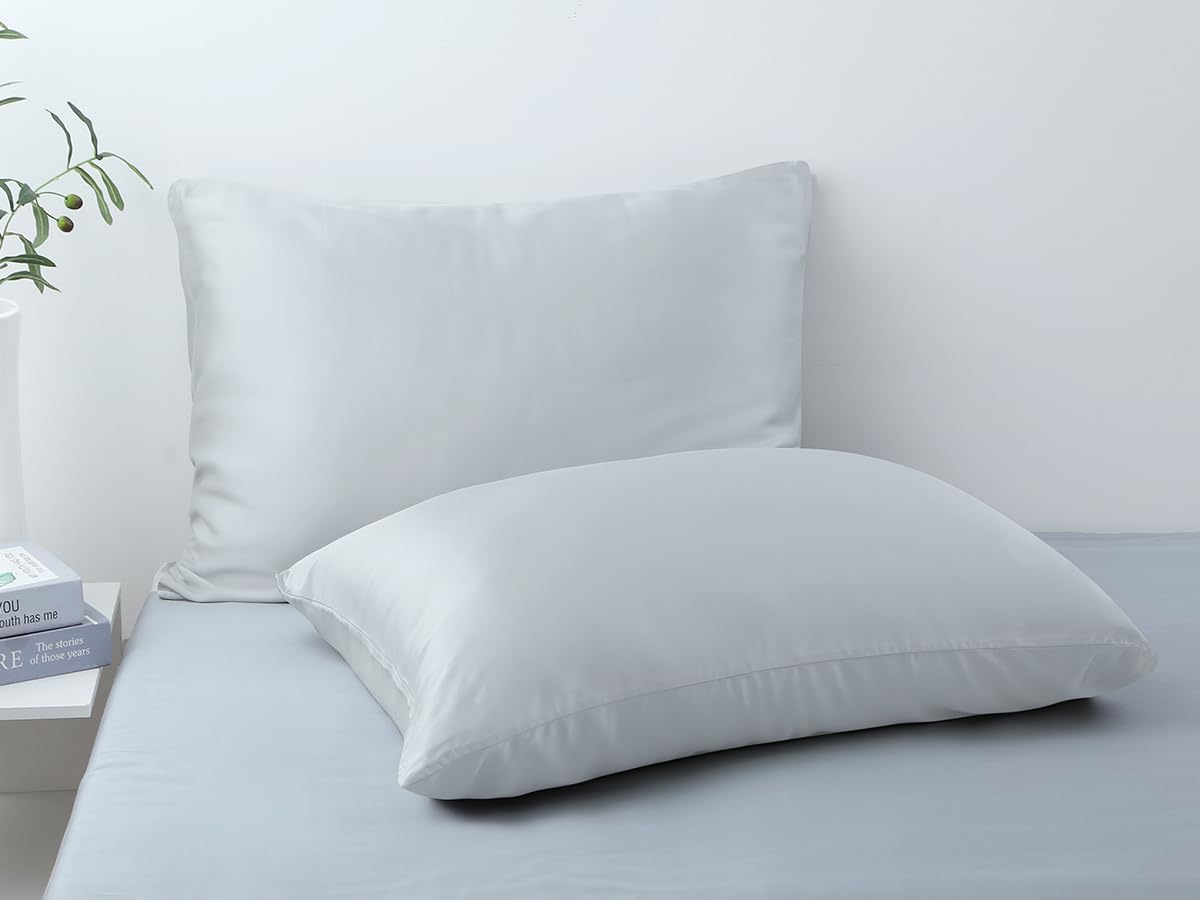 King Size Bamboo Viscose Zippered Pillowcases, 2 Pack, Navy Blue