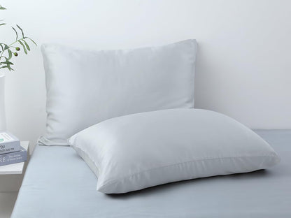 King Size Bamboo Viscose Zippered Pillowcases, 2 Pack, Navy Blue