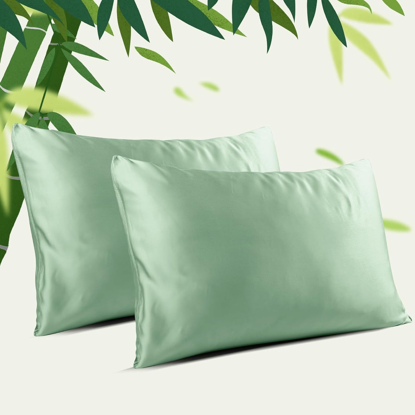 King Size Bamboo Viscose Zippered Pillowcases, 2 Pack, Navy Blue