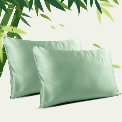 King Size Bamboo Viscose Zippered Pillowcases, 2 Pack, Navy Blue