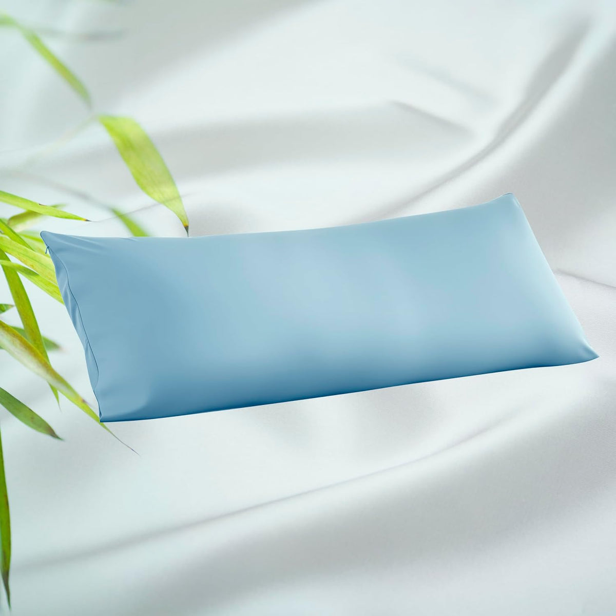 King Size Bamboo Viscose Zippered Pillowcases, 2 Pack, Navy Blue