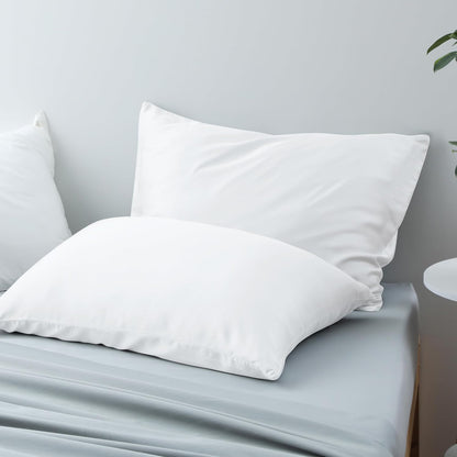 King Size Bamboo Viscose Zippered Pillowcases, 2 Pack, Navy Blue
