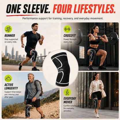 Knee Brace for Men and Women Knee Compression Sleeve Knee Support Wraps for Arthritis Joint Pain Relief, Workout, Swelling, Sports, Circulation, Running, Recovery for ACL & Meniscus Tear