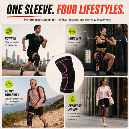 Knee Brace for Men and Women Knee Compression Sleeve Knee Support Wraps for Arthritis Joint Pain Relief, Workout, Swelling, Sports, Circulation, Running, Recovery for ACL & Meniscus Tear