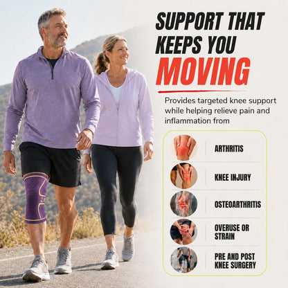 Knee Brace for Men and Women Knee Compression Sleeve Knee Support Wraps for Arthritis Joint Pain Relief, Workout, Swelling, Sports, Circulation, Running, Recovery for ACL & Meniscus Tear