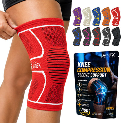 Knee Brace for Men and Women Knee Compression Sleeve Knee Support Wraps for Arthritis Joint Pain Relief, Workout, Swelling, Sports, Circulation, Running, Recovery for ACL & Meniscus Tear