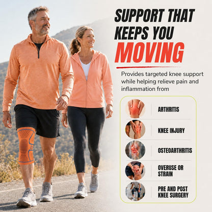 Knee Brace for Men and Women Knee Compression Sleeve Knee Support Wraps for Arthritis Joint Pain Relief, Workout, Swelling, Sports, Circulation, Running, Recovery for ACL & Meniscus Tear